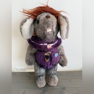 Vintage jointed stuffed sailor rat